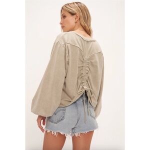 PROJECT SOCIAL T Zuma Ruched Back Sweatshirt L
